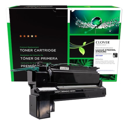 Cig Clover Imaging Remanufactured Extra High Yield Black Toner Cartridge for Lexmark X792 201189P
